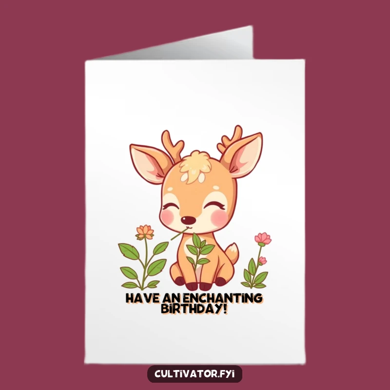 Free Printable Deer Birthday Card: Funny Downloadable Gift for Nature Lovers