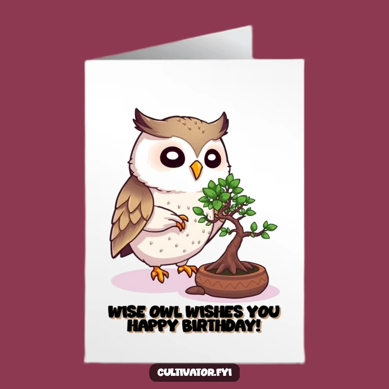 Free Printable Owl Birthday Card: Funny DIY Downloadable Gift for Tree Lovers
