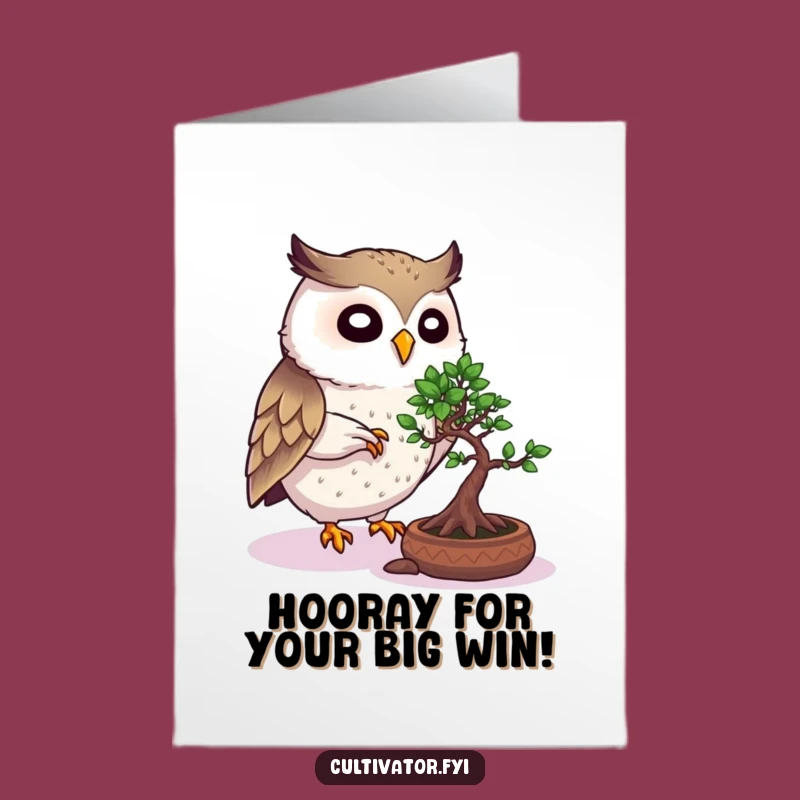 Free Printable Owl Congrats Card: Humorous Downloadable Print at Home