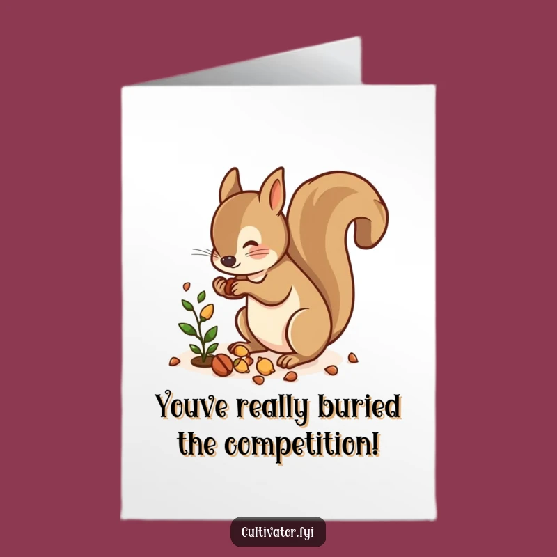 Free Printable Squirrel Nuts Congrats Card: Funny Downloadable for Success!