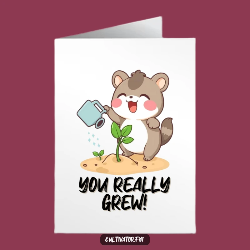 Funny Free Printable Congrats Card: Nurturing Success Downloadable Gift