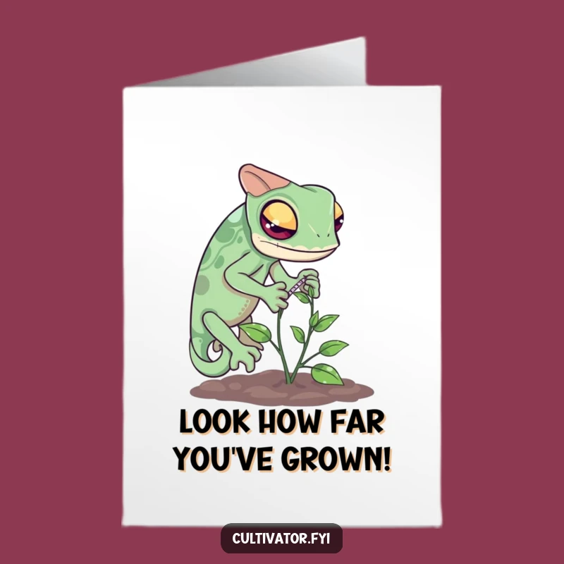 Congrats Card: Free Printable Chameleon Growth - Funny Downloadable Art