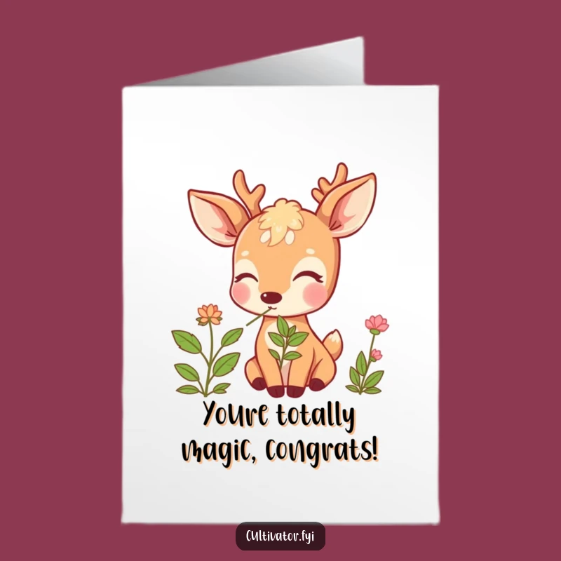 Free Printable Deer Congrats Card: Humorous Downloadable Print at Home