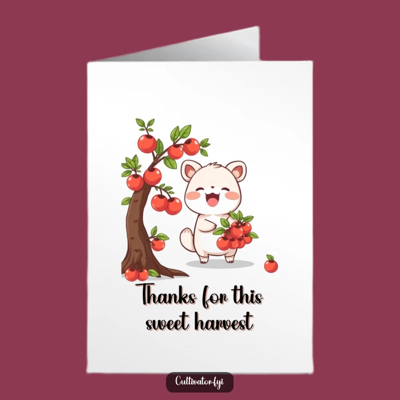 Free Printable Fruit Card: Thanks for the Sweetest Things, Unique Download