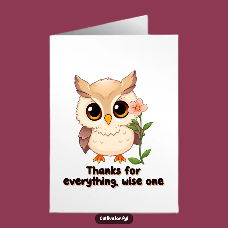 Free Printable Thank You Card: Amazed Owl, Downloadable DIY Gesture