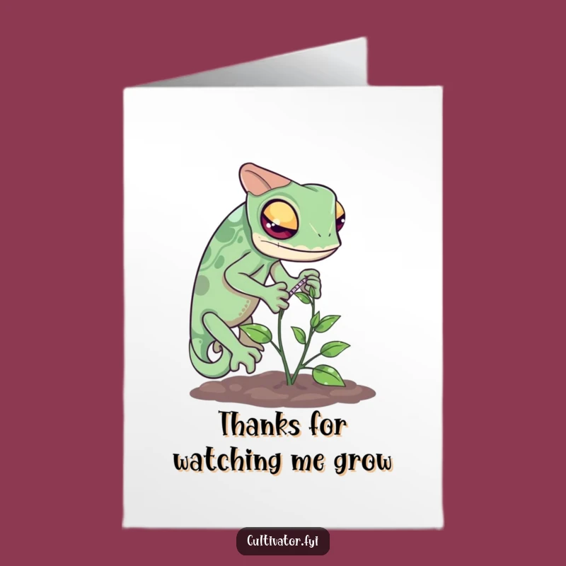 Thank You Card: Free Printable Chameleon's Observation - Funny Downloadable