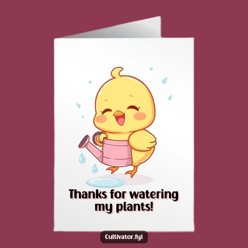 Free Printable Thank You Card: Chick's Gratitude, Funny Downloadable Gift!