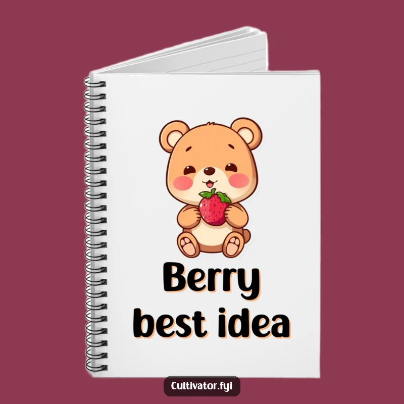 Funny Bear Berry Notebook: Jot Down Proud Moments