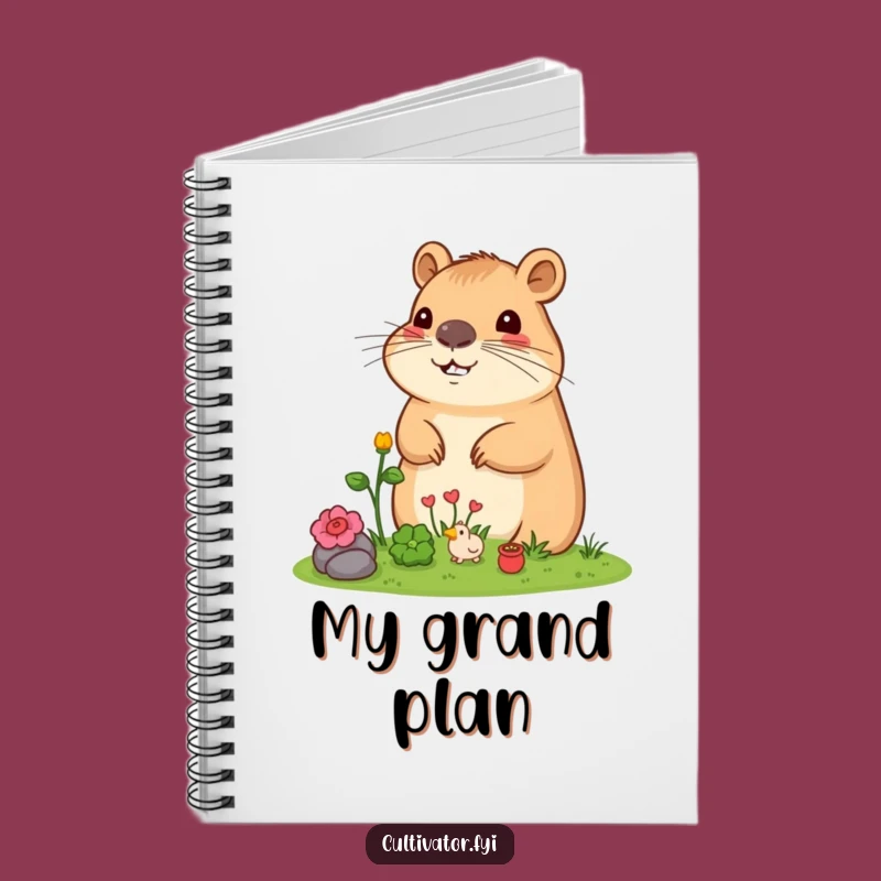 Funny Capybara Notebook: Garden Journal, Cute Lined Pad for Writing Gifts