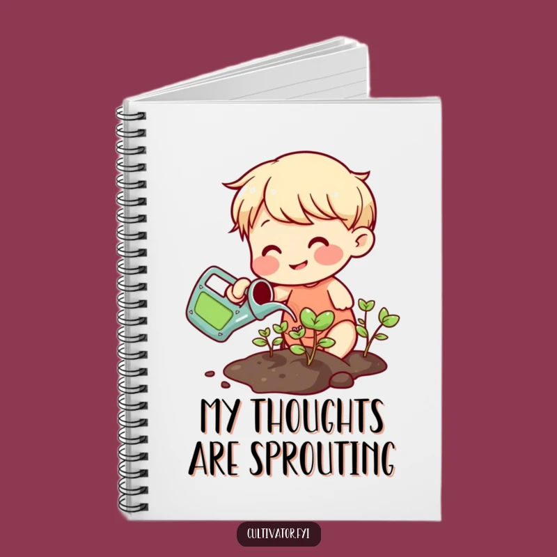 Funny Watering Sprout Notebook: Journal Your Plant Journey