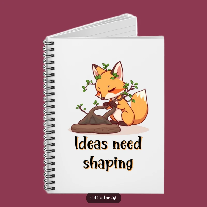 Funny Fox Bonsai Notebook: Jot Down Your Focused Thoughts