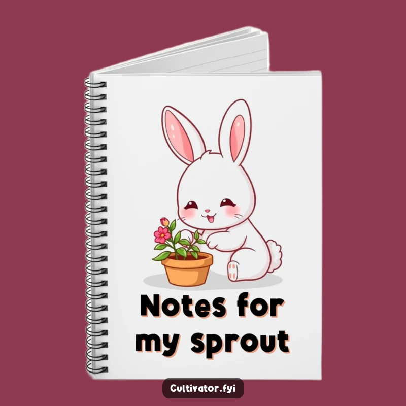 Funny Bunny Gardener Notebook: Smiling Character's Plant Journal