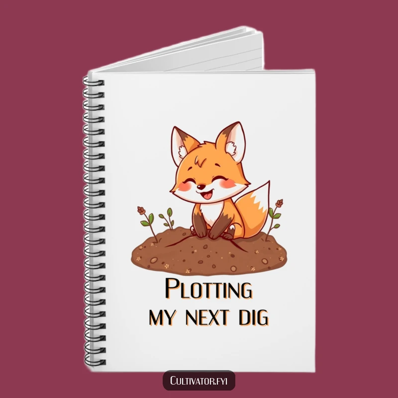 Funny Fox Notebook: Playful Digging Design, Perfect Funny Gift for Journaling Gardeners