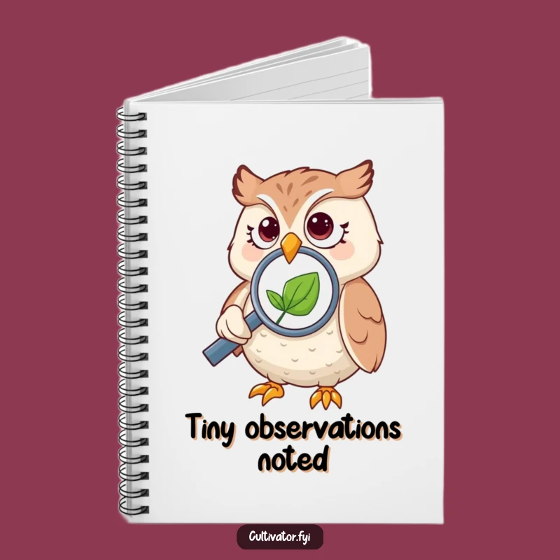 Funny Owl Magnifying Notebook - Jot Down Your Discoveries!