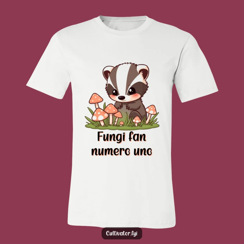 Funny Badger Mushroom T-Shirt - Woodland Curiosity Humor - Great Funny Gift