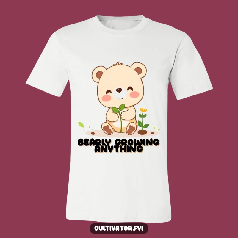 Funny Bear Cub Sprout T-Shirt: Wear Your Hilarious Growing Enthusiasm