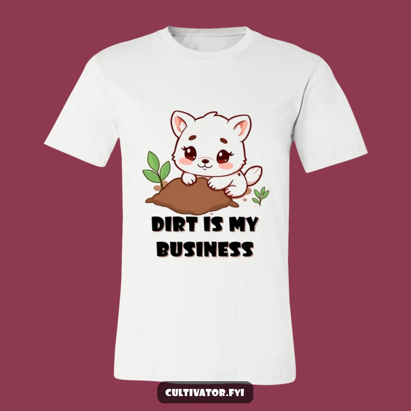 Funny Determined Animal T-Shirt: Happy Digging Paws, Perfect Farm Gift