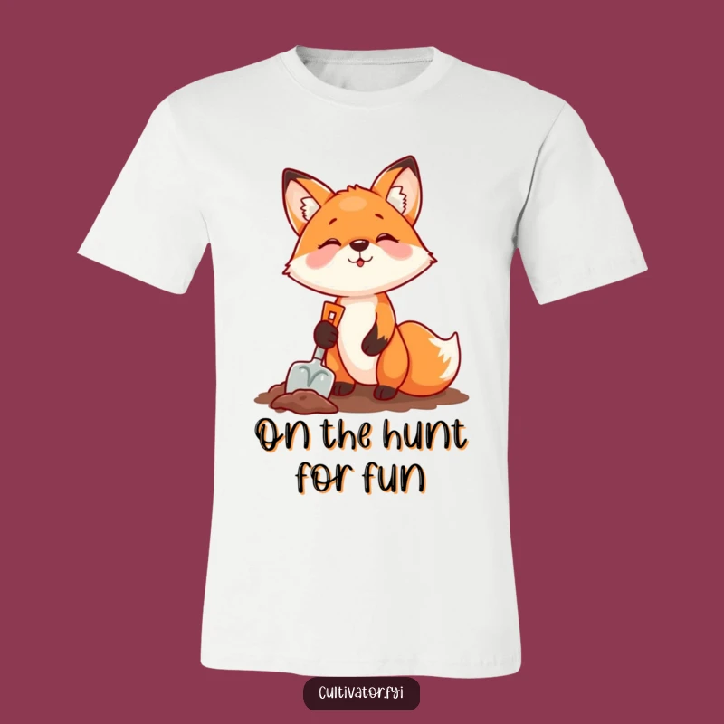 Funny Fox Digging T-Shirt: Hilarious Gift for Gardeners and Adventurous Souls