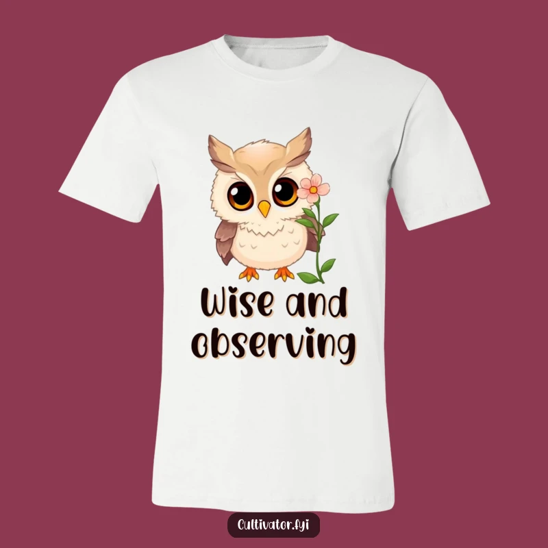 Funny Owl T-Shirt - Curious Botanist's Humor, Awesome Funny Gift Tee