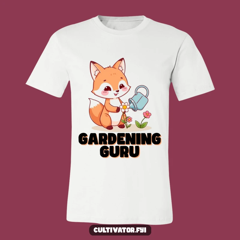 Funny Fox Gardener T-Shirt: Wear Your Love for Cute Plants & Humor