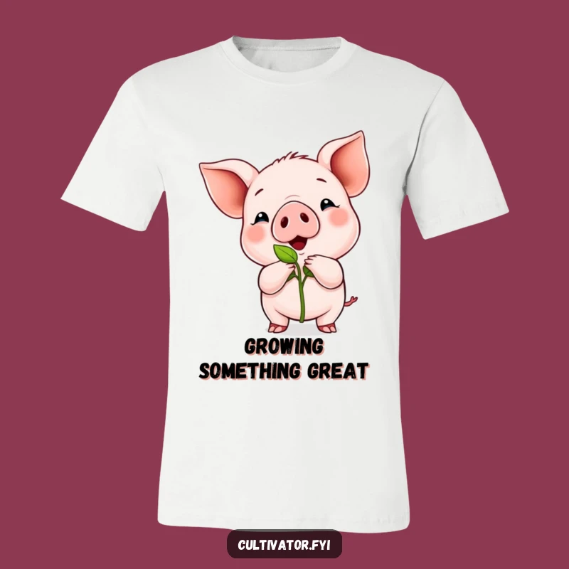 Funny Piglet Sprout T-Shirt: Wear Your Growing Pride