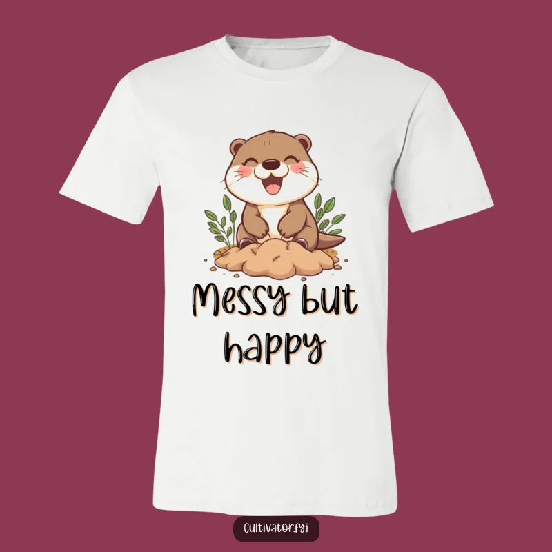 Funny Otter Digging T-Shirt: Wear Your Joyful Spirit Freely