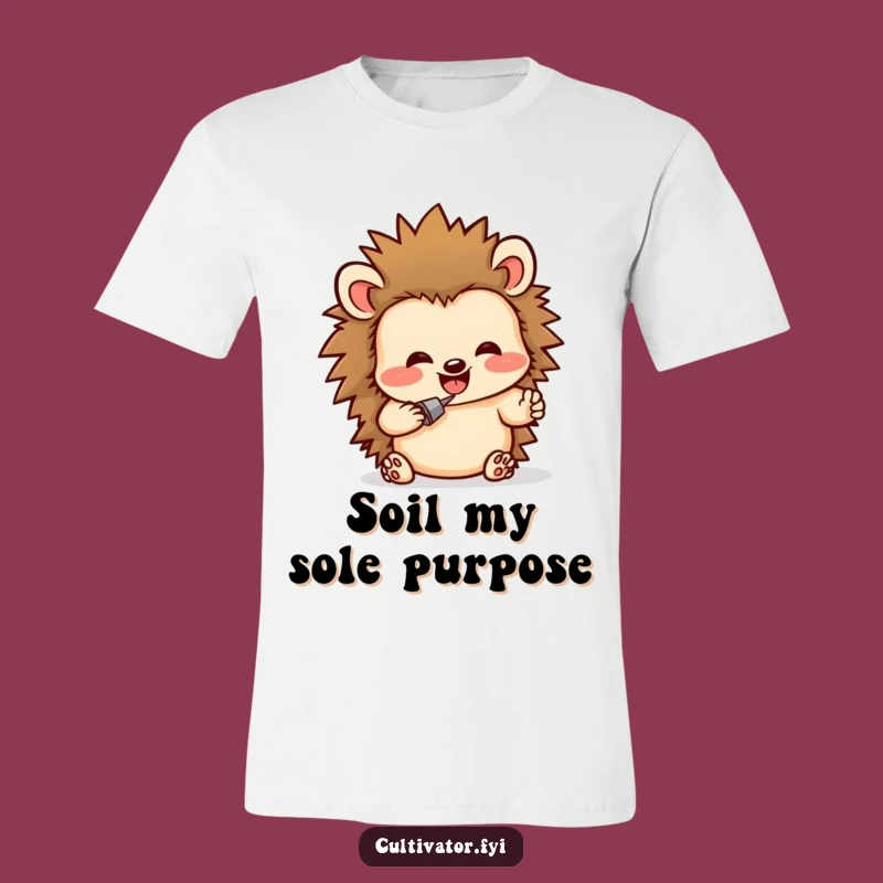 Funny Hedgehog Digging T-Shirt: Wear Your Giggle-Worthy Garden Spirit