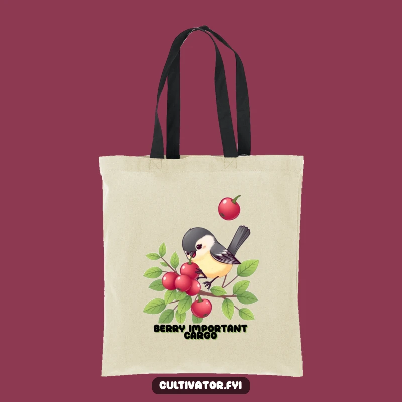 Funny Chickadee Tote Bag: Carry Your Cheer, Nature's Humor, Perfect Funny Gift