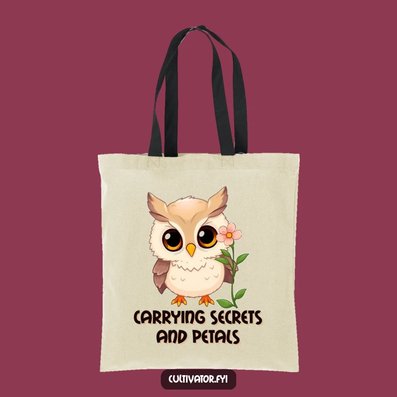 Funny Owl Tote Bag - Curious Explorer's Carryall, Chic Funny Gift