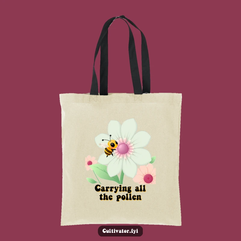 Funny Bee Tote Bag: Carry Your Hive, Garden Essentials, Perfect Funny Gift