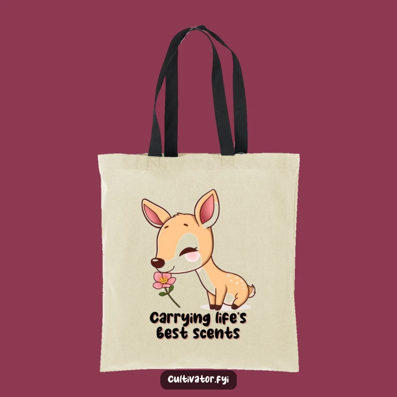 Funny Deer Tote Bag: Carry Your Calm, Stylish Nature Design, Perfect Funny Gift