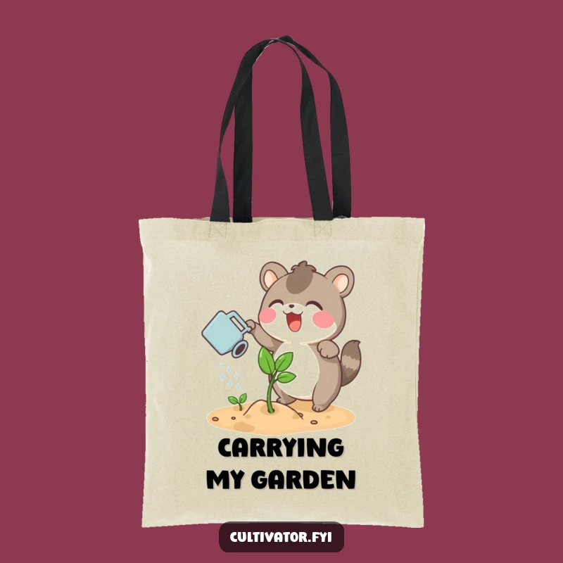 Funny Plant Parent Animal Tote Bag: Watering Can Carryall, Awesome Funny Gift!
