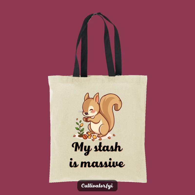 Funny Squirrel Nut Scatter Tote Bag: Carry Nature's Humor