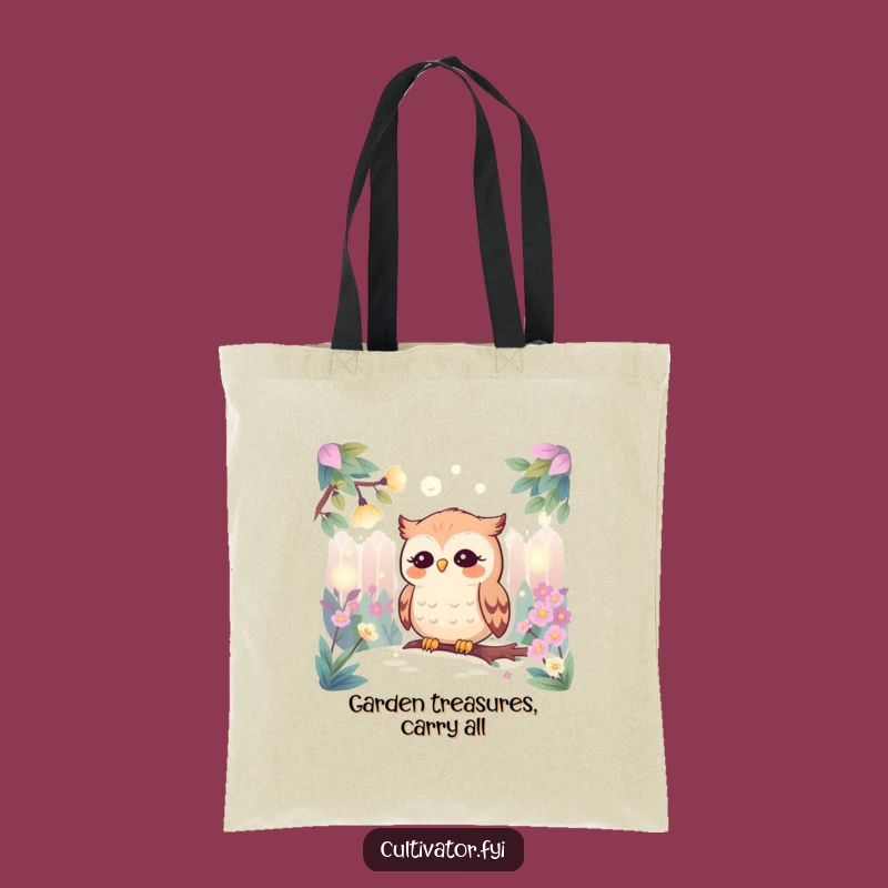 Funny Owl Firefly Tote Bag - Carry Garden Magic & Humor - Eco-Friendly Funny Gift